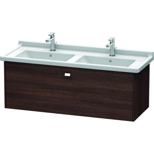 Duravit Brioso BR40440 48" x 18" x 18" One Drawer Wall-Mount Vanity Unit in Chestnut Dark and Chrome Handle
