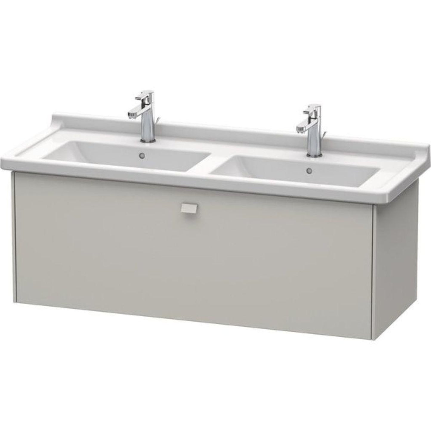 Duravit Brioso BR40440 48" x 18" x 18" One Drawer Wall-Mount Vanity Unit in Concrete Grey Matt
