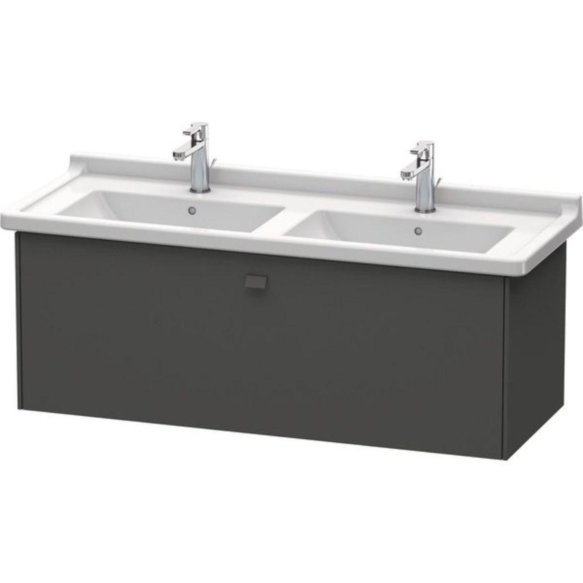 Duravit Brioso BR40440 48" x 18" x 18" One Drawer Wall-Mount Vanity Unit in Graphite Matt