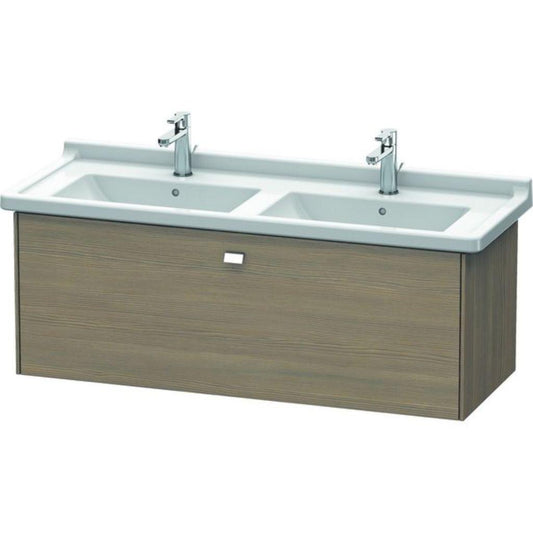 Duravit Brioso BR40440 48" x 18" x 18" One Drawer Wall-Mount Vanity Unit in Oak Terra and Chrome Handle