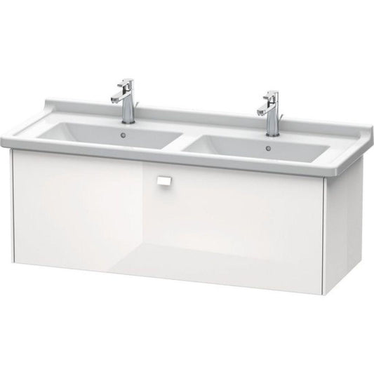 Duravit Brioso BR40440 48" x 18" x 18" One Drawer Wall-Mount Vanity Unit in White High Gloss