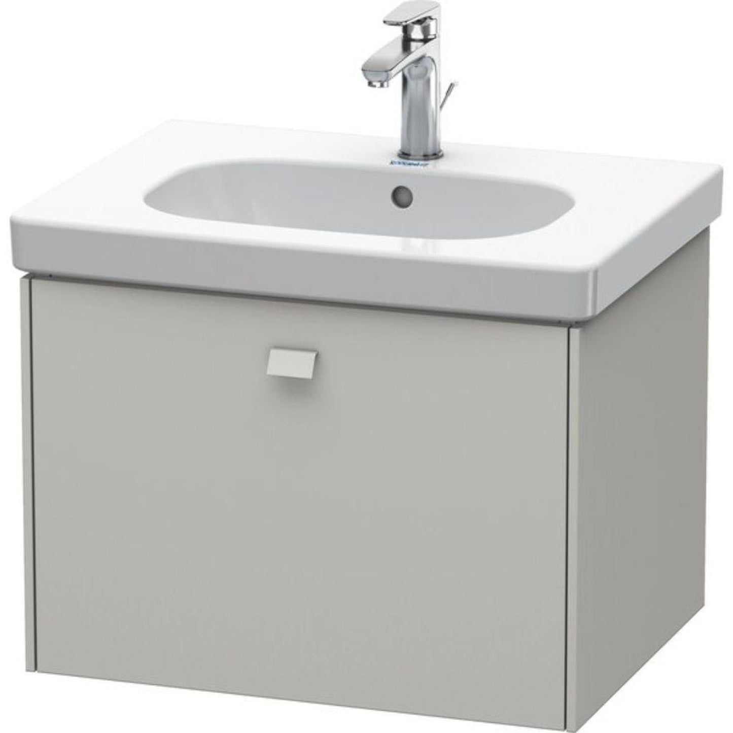 Duravit Brioso BR40450 24" x 18" x 18" One Drawer Wall-Mount Vanity Unit in Concrete Grey Matt