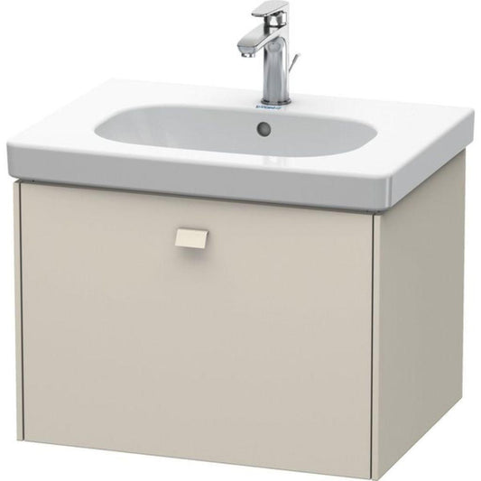 Duravit Brioso BR40450 24" x 18" x 18" One Drawer Wall-Mount Vanity Unit in Taupe