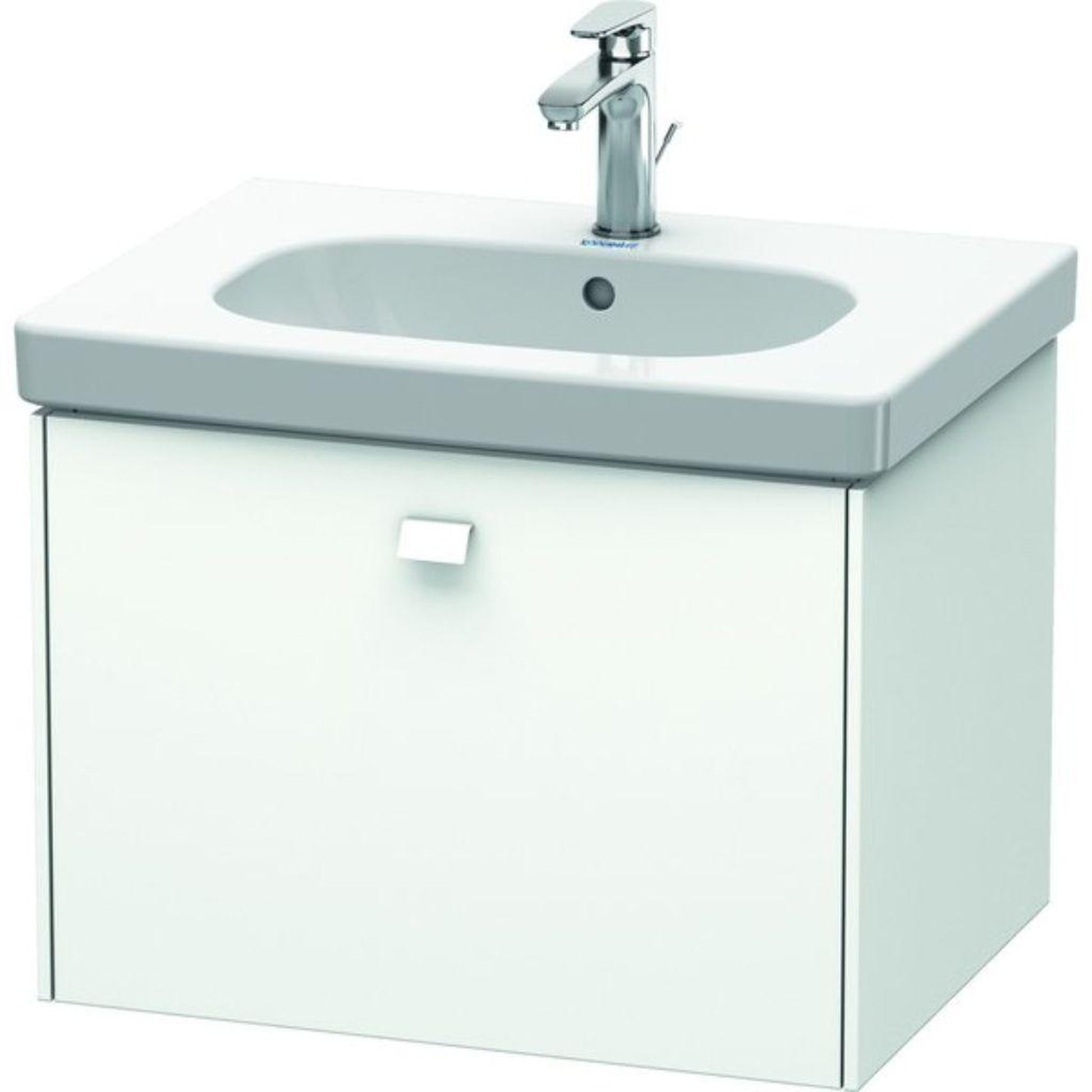 Duravit Brioso BR40450 24" x 18" x 18" One Drawer Wall-Mount Vanity Unit in White Matt