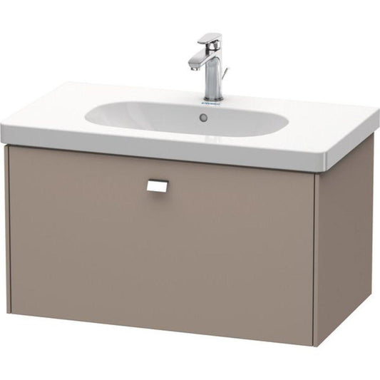 Duravit Brioso BR40460 32" x 18" x 18" One Drawer Wall-Mount Vanity Unit in Basalt Matt and Chrome Handle