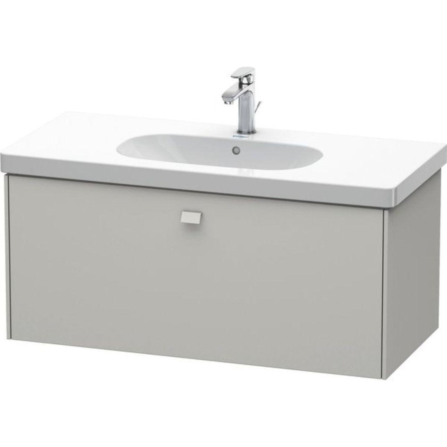 Duravit Brioso BR40470 40" x 18" x 18" One Drawer Wall-Mount Vanity Unit in Concrete Grey Matt