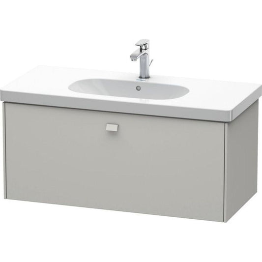 Duravit Brioso BR40470 40" x 18" x 18" One Drawer Wall-Mount Vanity Unit in Concrete Grey Matt