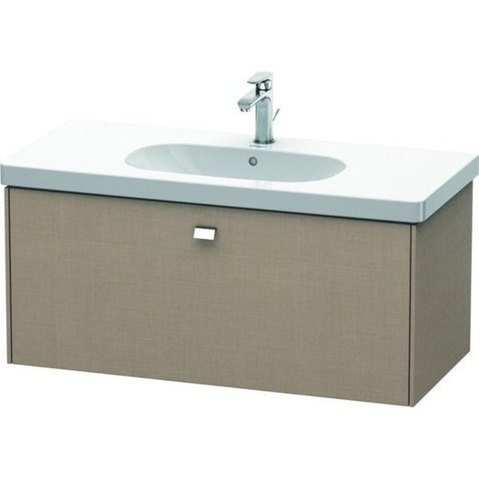 Duravit Brioso BR40470 40" x 18" x 18" One Drawer Wall-Mount Vanity Unit in Linen and Chrome Handle