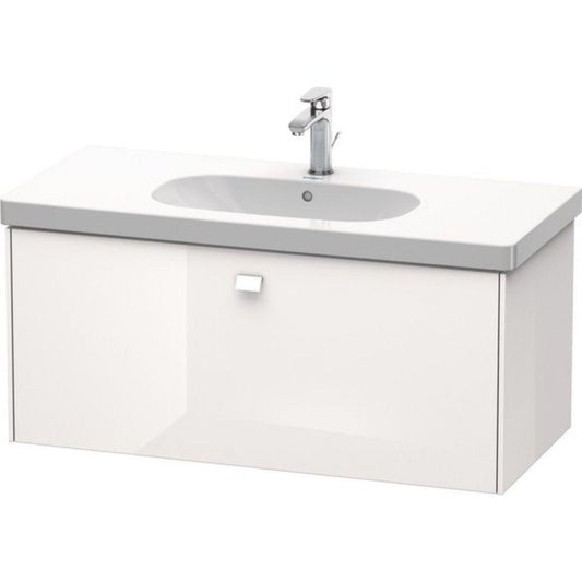 Duravit Brioso BR40470 40" x 18" x 18" One Drawer Wall-Mount Vanity Unit in White High Gloss