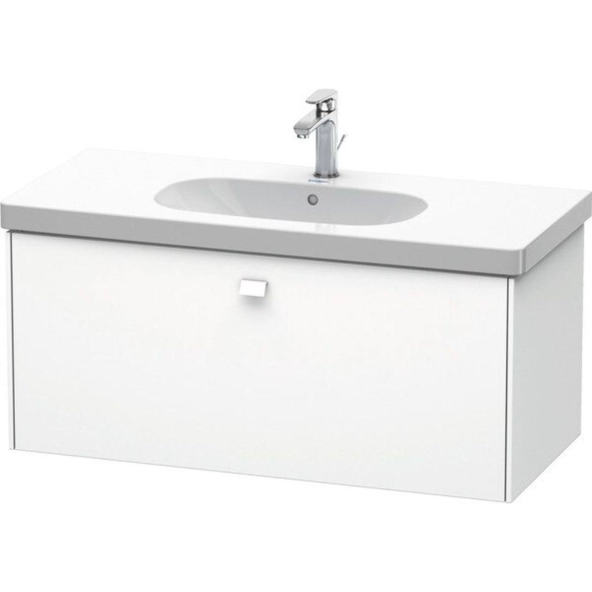 Duravit Brioso BR40470 40" x 18" x 18" One Drawer Wall-Mount Vanity Unit in White Matt