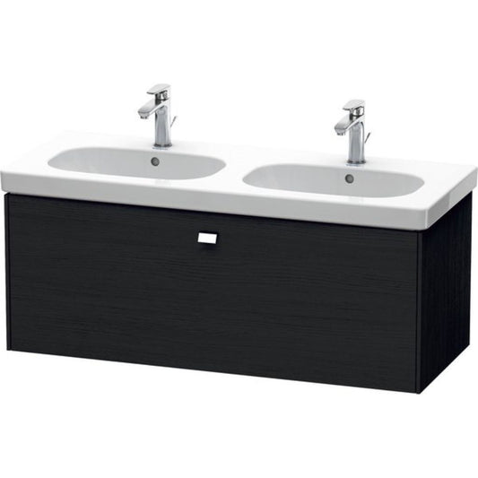 Duravit Brioso BR40480 46" x 18" x 18" One Drawer Wall-Mount Vanity Unit in Black Oak and Chrome Handle