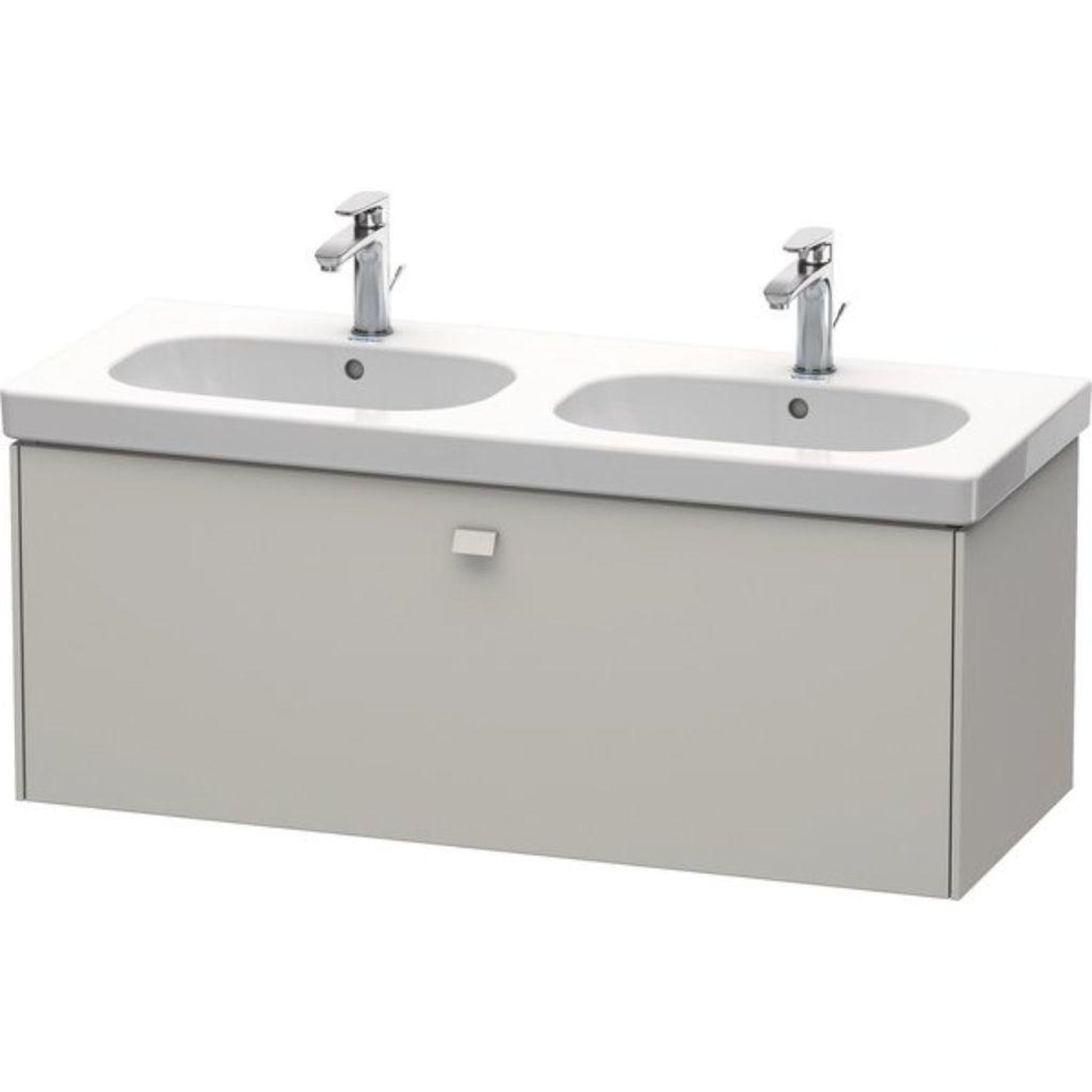 Duravit Brioso BR40480 46" x 18" x 18" One Drawer Wall-Mount Vanity Unit in Concrete Grey Matt
