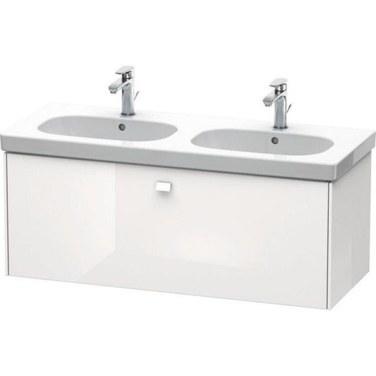 Duravit Brioso BR40480 46" x 18" x 18" One Drawer Wall-Mount Vanity Unit in White High Gloss
