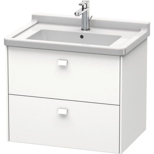 Duravit Brioso BR41410 26" x 22" x 18" Two Drawer Wall-Mount Vanity Unit in White Matt
