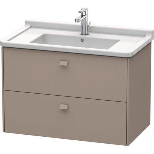 Duravit Brioso BR41420 32" x 22" x 18" Two Drawer Wall-Mount Vanity Unit in Basalt Matt