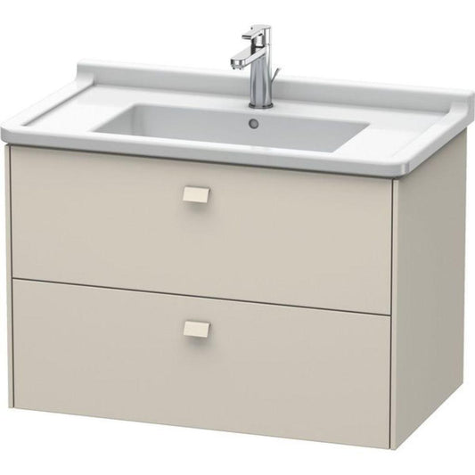Duravit Brioso BR41420 32" x 22" x 18" Two Drawer Wall-Mount Vanity Unit in Taupe