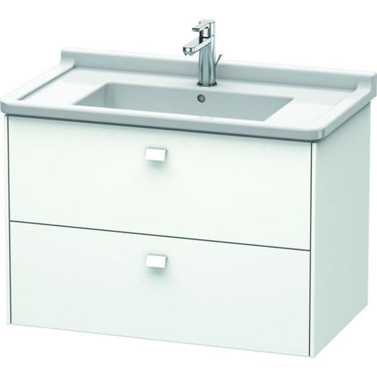 Duravit Brioso BR41420 32" x 22" x 18" Two Drawer Wall-Mount Vanity Unit in White Matt