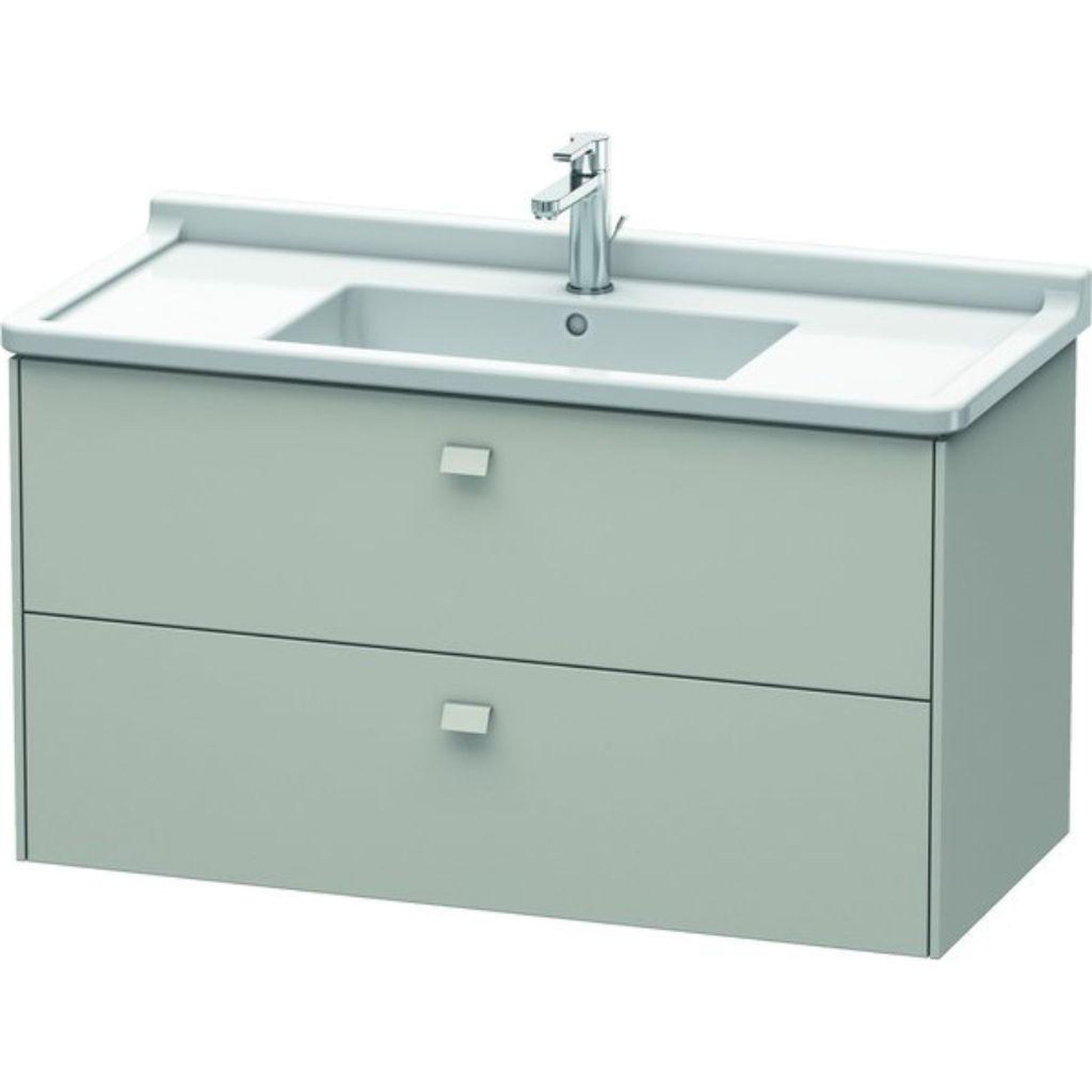 Duravit Brioso BR41430 40" x 22" x 18" Two Drawer Wall-Mount Vanity Unit in Concrete Grey Matt