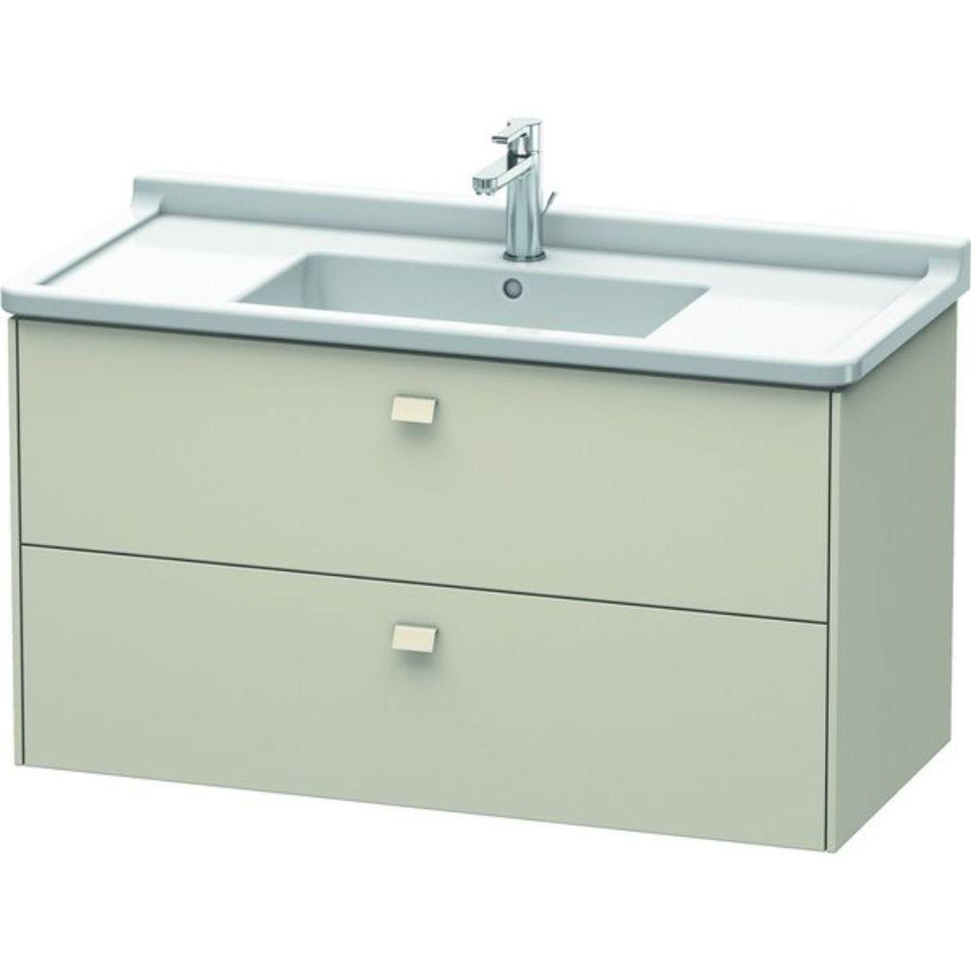 Duravit Brioso BR41430 40" x 22" x 18" Two Drawer Wall-Mount Vanity Unit in Taupe