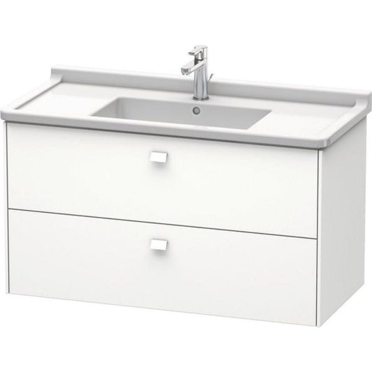 Duravit Brioso BR41430 40" x 22" x 18" Two Drawer Wall-Mount Vanity Unit in White Matt