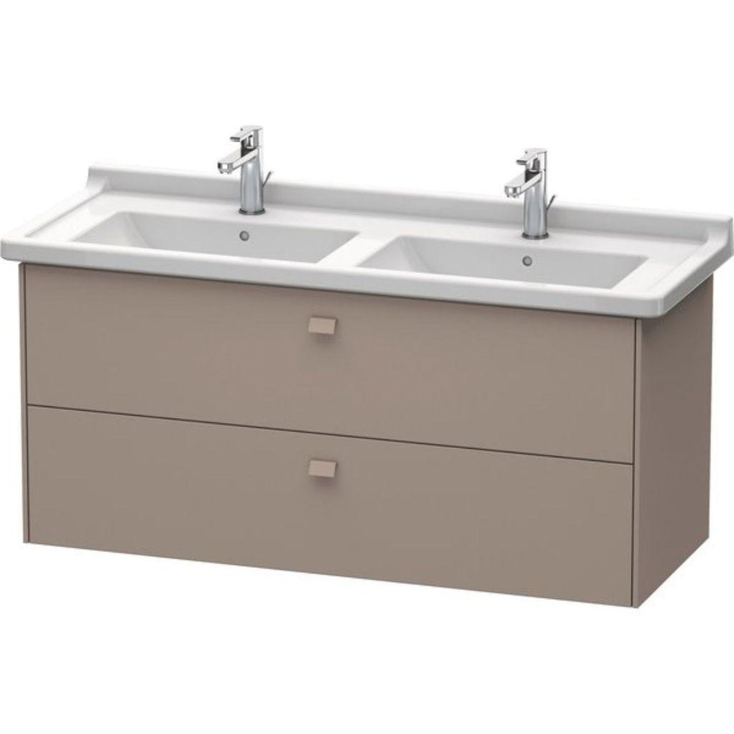 Duravit Brioso BR41440 48" x 22" x 18" Two Drawer Wall-Mount Vanity Unit in Basalt Matt