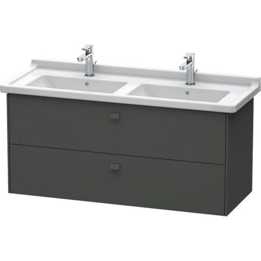 Duravit Brioso BR41440 48" x 22" x 18" Two Drawer Wall-Mount Vanity Unit in Graphite Matt