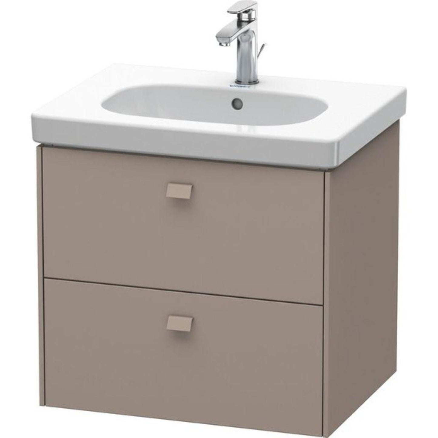 Duravit Brioso BR41450 24" x 22" x 18" Two Drawer Wall-Mount Vanity Unit in Basalt Matt