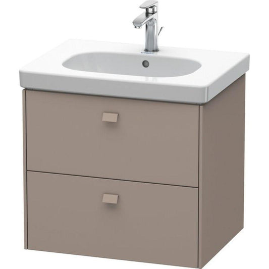 Duravit Brioso BR41450 24" x 22" x 18" Two Drawer Wall-Mount Vanity Unit in Basalt Matt
