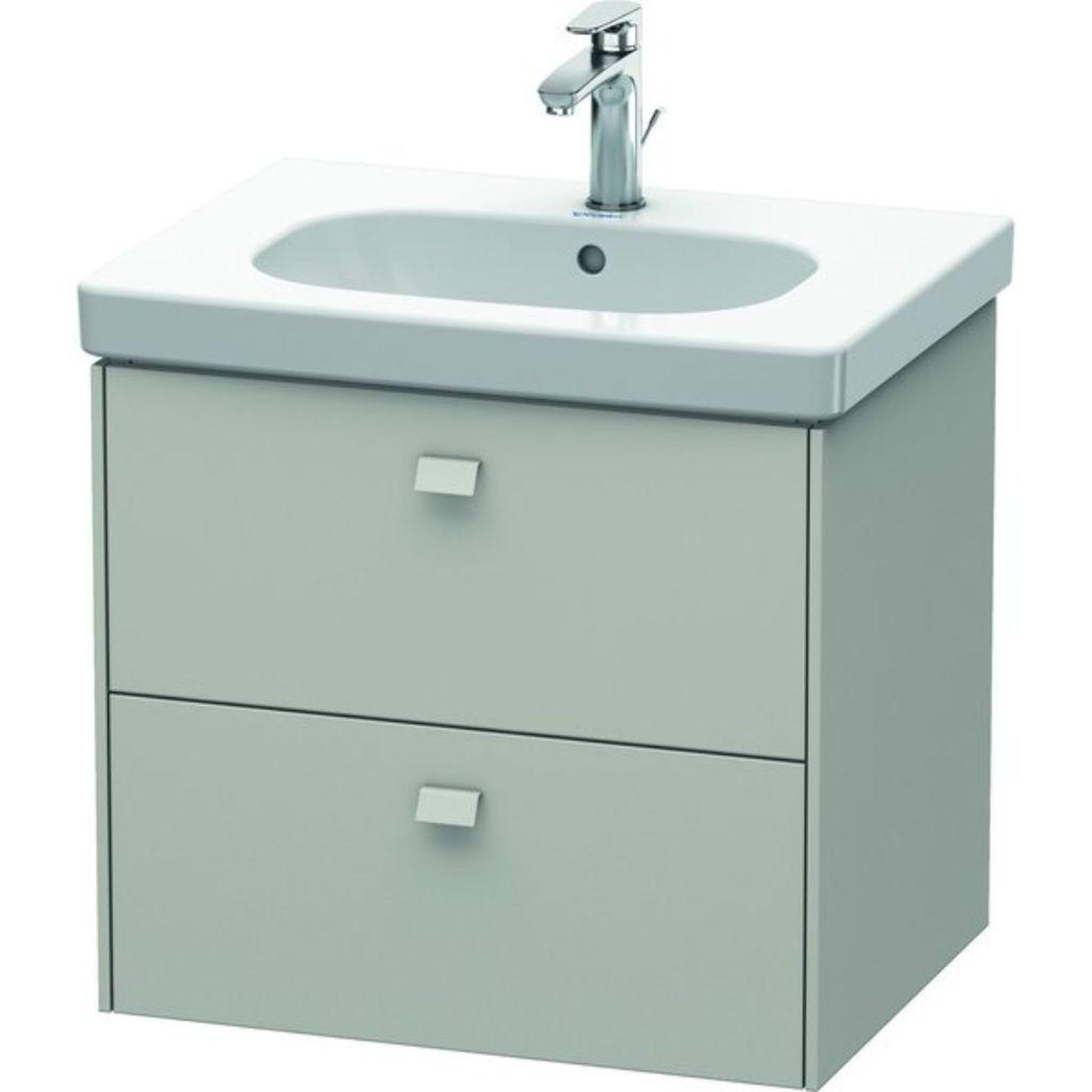 Duravit Brioso BR41450 24" x 22" x 18" Two Drawer Wall-Mount Vanity Unit in Concrete Grey Matt