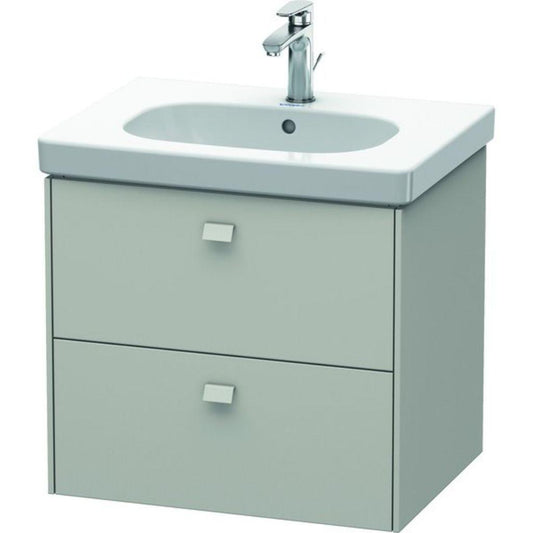 Duravit Brioso BR41450 24" x 22" x 18" Two Drawer Wall-Mount Vanity Unit in Concrete Grey Matt