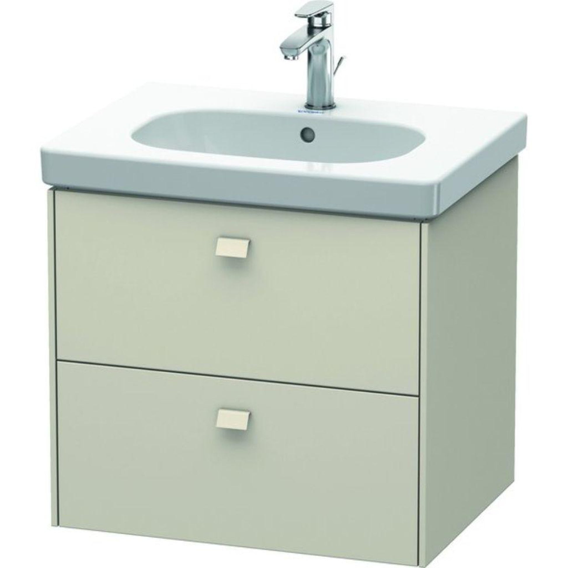 Duravit Brioso BR41450 24" x 22" x 18" Two Drawer Wall-Mount Vanity Unit in Taupe