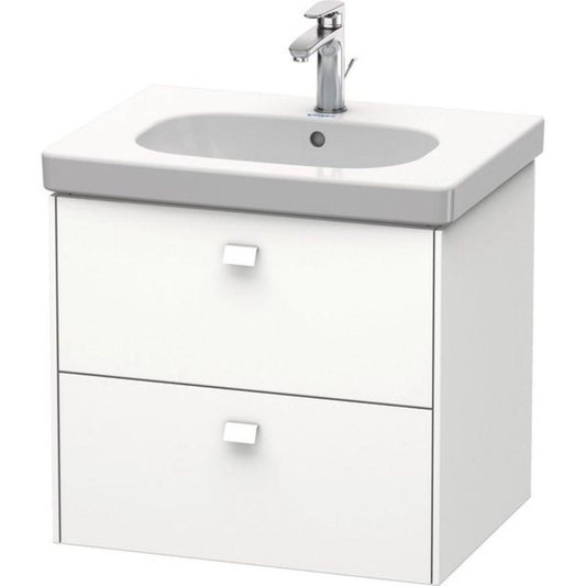 Duravit Brioso BR41450 24" x 22" x 18" Two Drawer Wall-Mount Vanity Unit in White Matt