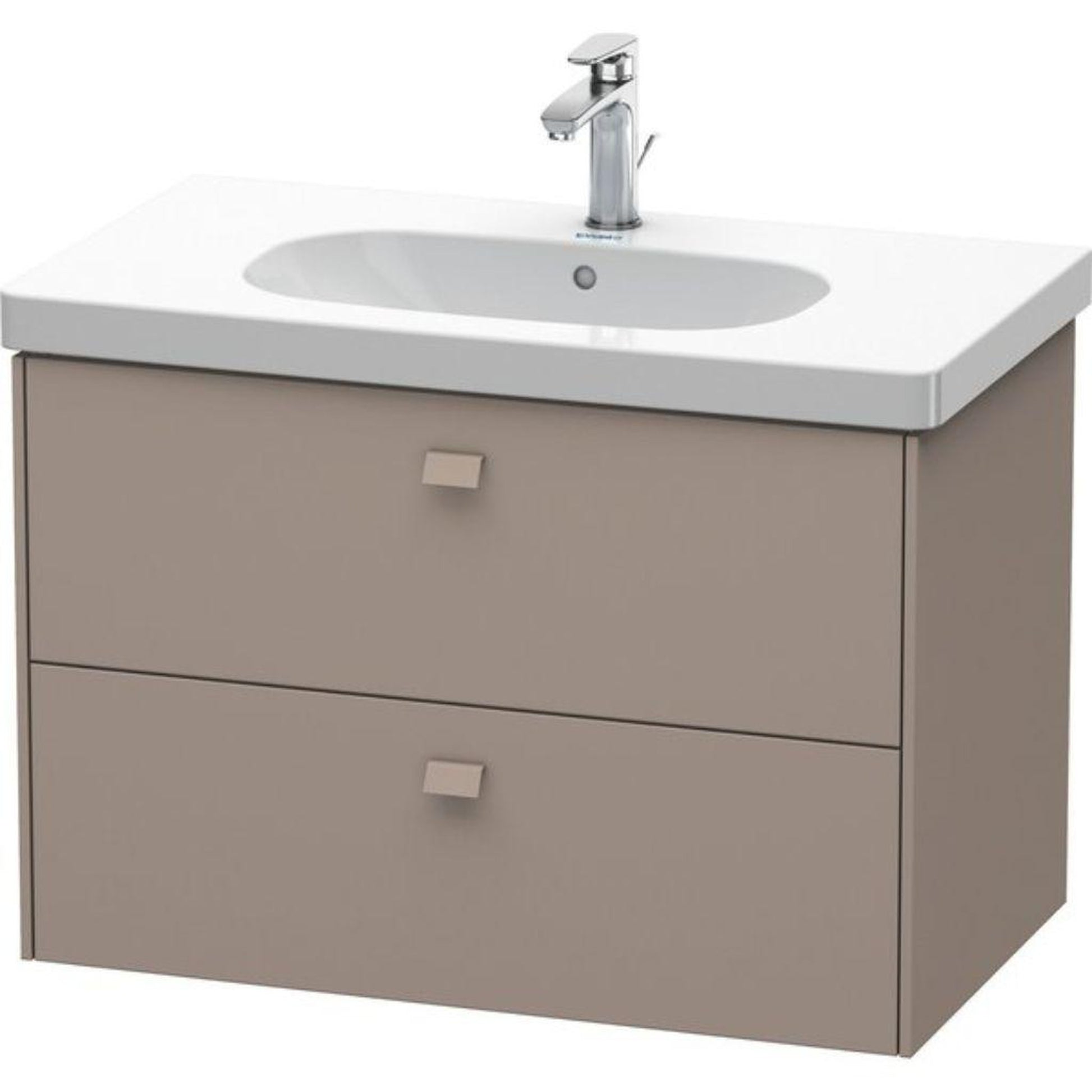 Duravit Brioso BR41460 32" x 22" x 18" Two Drawer Wall-Mount Vanity Unit in Basalt Matt