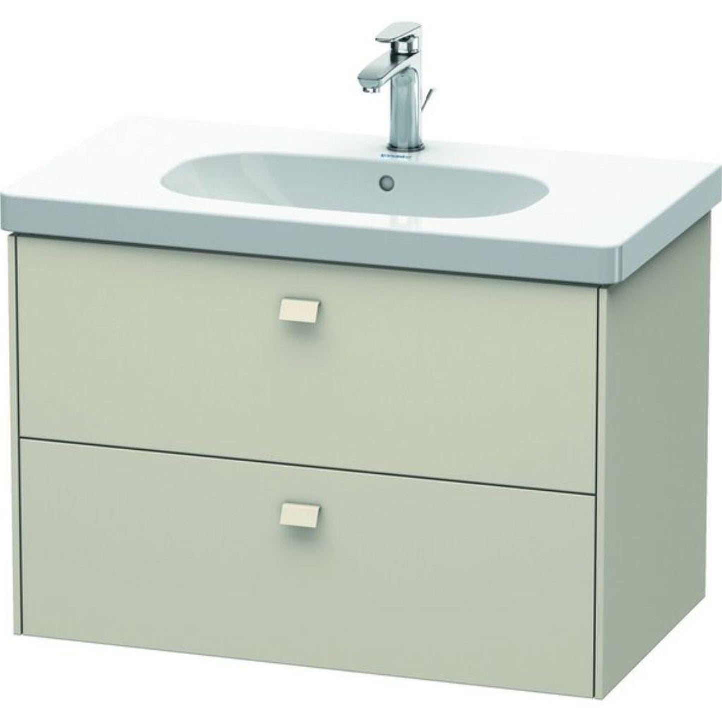 Duravit Brioso BR41460 32" x 22" x 18" Two Drawer Wall-Mount Vanity Unit in Taupe