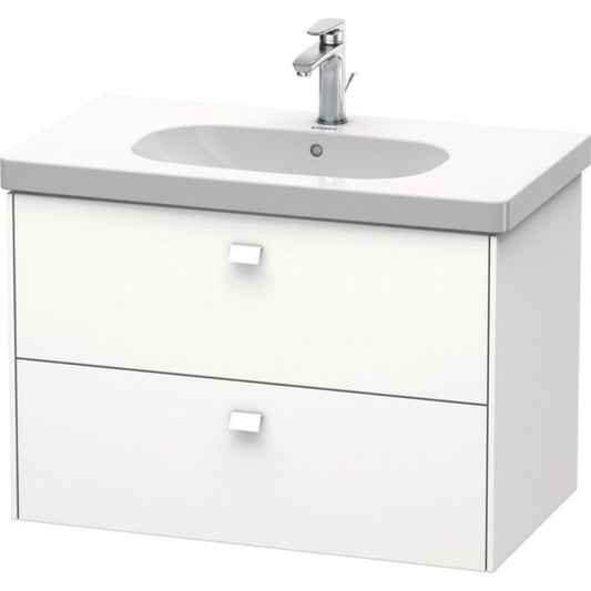 Duravit Brioso BR41460 32" x 22" x 18" Two Drawer Wall-Mount Vanity Unit in White Matt