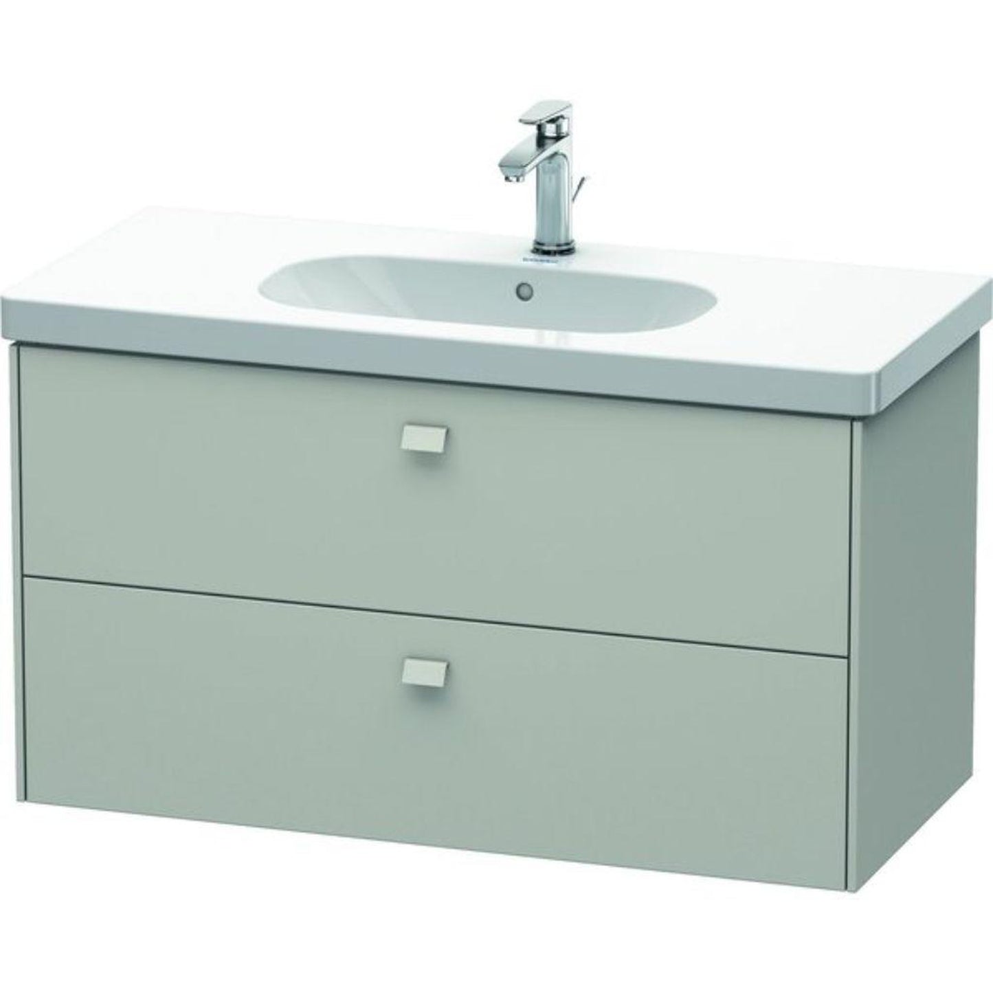 Duravit Brioso BR41470 40" x 22" x 18" Two Drawer Wall-Mount Vanity Unit in Concrete Grey Matt
