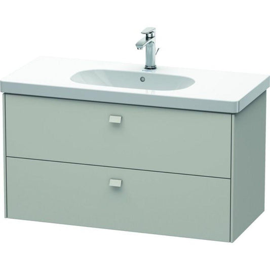 Duravit Brioso BR41470 40" x 22" x 18" Two Drawer Wall-Mount Vanity Unit in Concrete Grey Matt