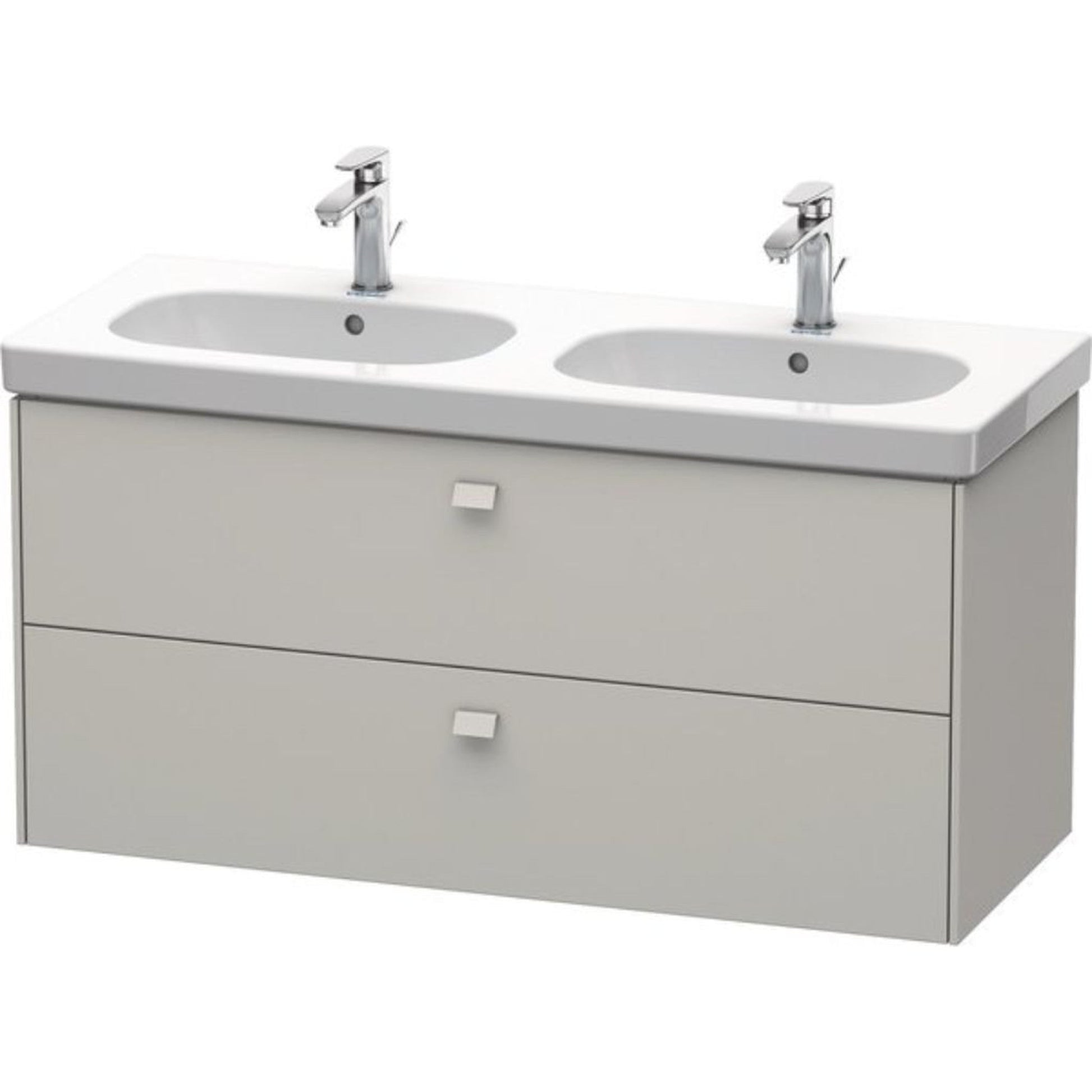 Duravit Brioso BR41480 46" x 22" x 18" Two Drawer Wall-Mount Vanity Unit in Concrete Grey Matt