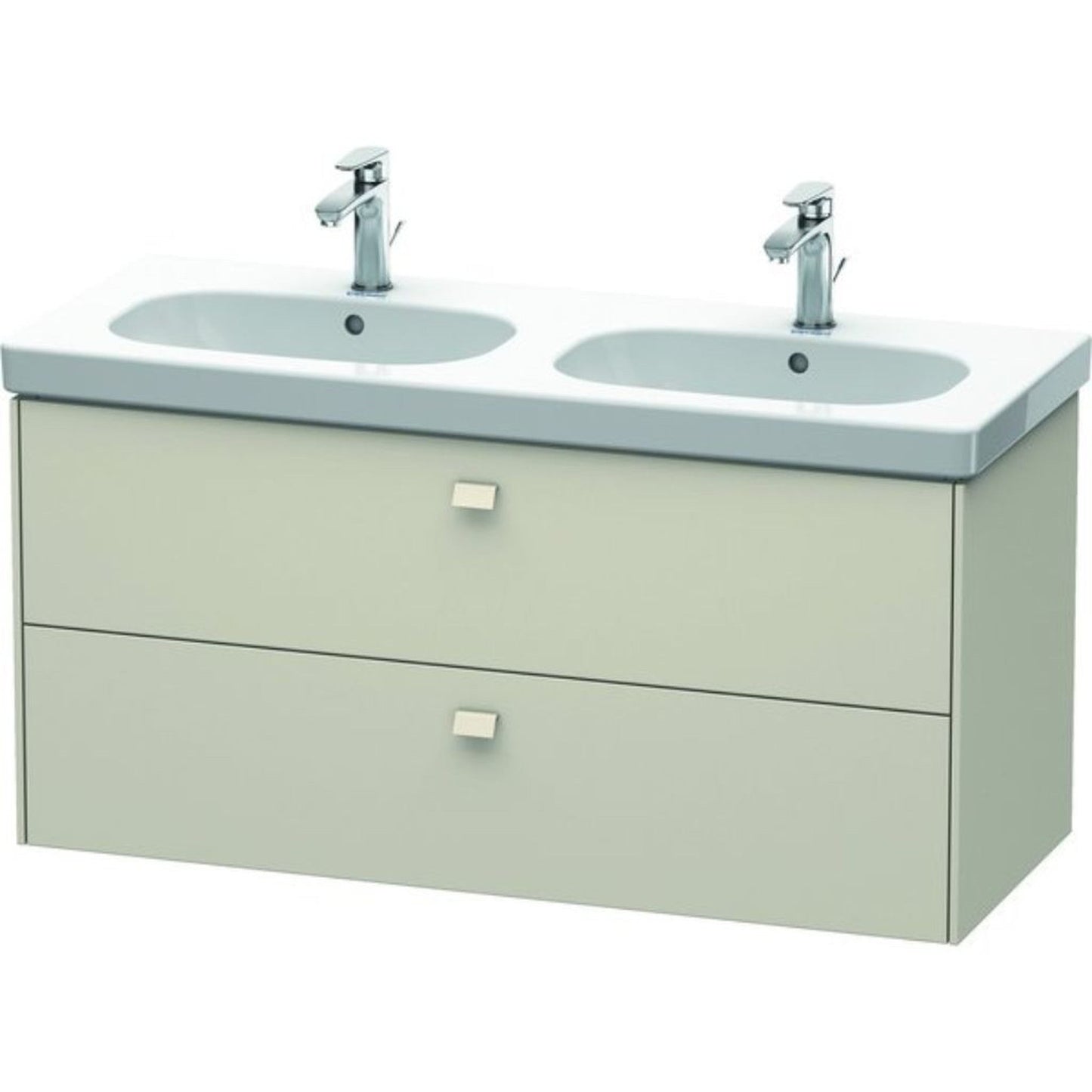 Duravit Brioso BR41480 46" x 22" x 18" Two Drawer Wall-Mount Vanity Unit in Taupe