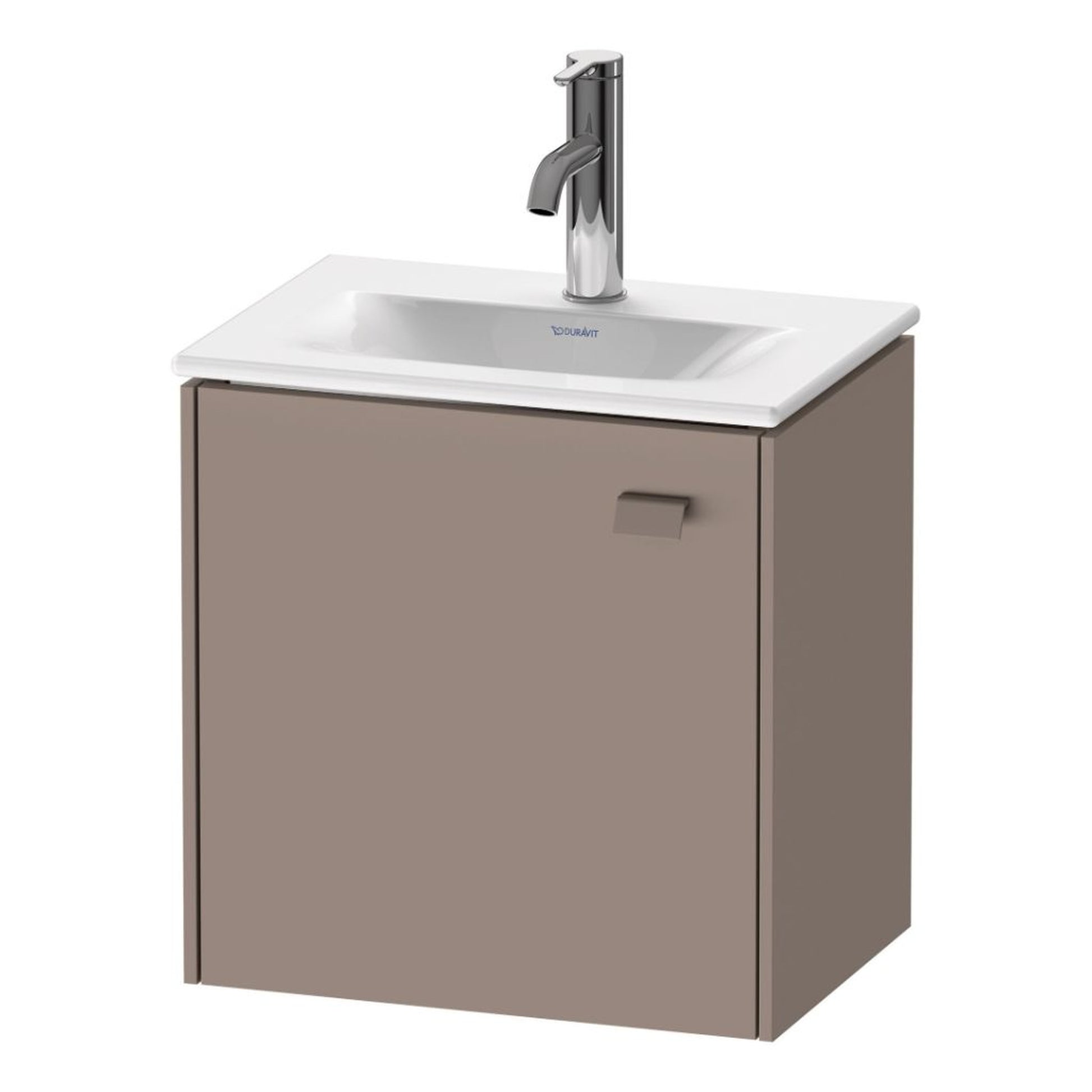Duravit Brioso BR4208 17" x 17" x 12" Wall-Mount Vanity Unit With Left Hinge One Door Cabinet in Basalt Matt