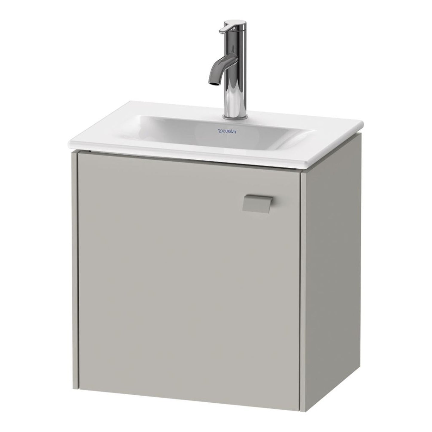 Duravit Brioso BR4208 17" x 17" x 12" Wall-Mount Vanity Unit With Left Hinge One Door Cabinet in Concrete Grey Matt