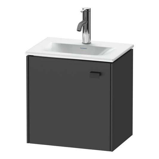Duravit Brioso BR4208 17" x 17" x 12" Wall-Mount Vanity Unit With Left Hinge One Door Cabinet in Graphite Matt