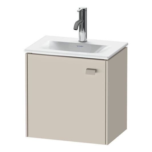 Duravit Brioso BR4208 17" x 17" x 12" Wall-Mount Vanity Unit With Left Hinge One Door Cabinet in Taupe