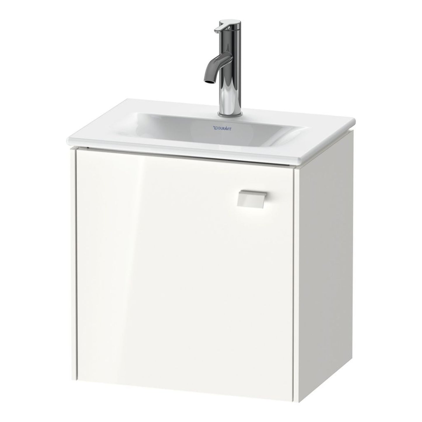 Duravit Brioso BR4208 17" x 17" x 12" Wall-Mount Vanity Unit With Left Hinge One Door Cabinet in White High Gloss