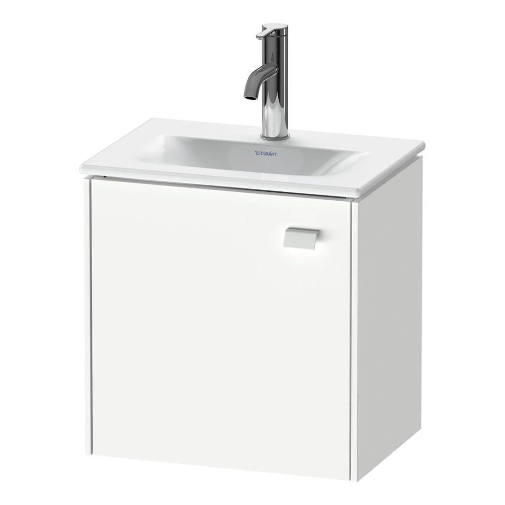 Duravit Brioso BR4208 17" x 17" x 12" Wall-Mount Vanity Unit With Left Hinge One Door Cabinet in White Matt