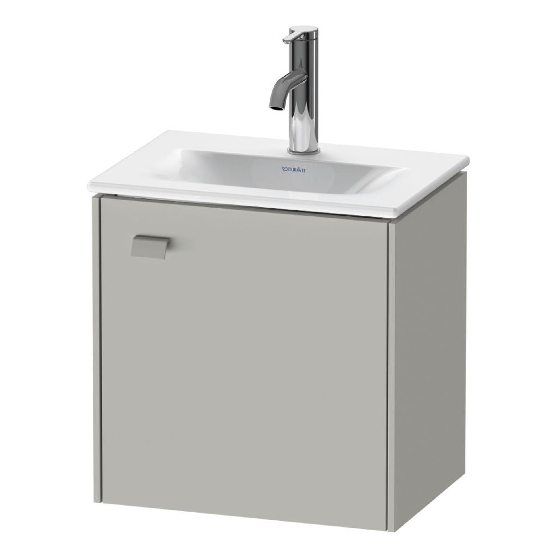 Duravit Brioso BR4208 17" x 17" x 12" Wall-Mount Vanity Unit With Right Hinge One Door Cabinet in Concrete Grey Matt