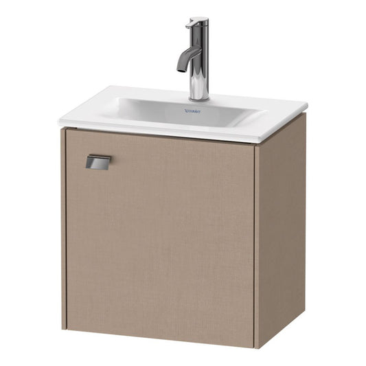 Duravit Brioso BR4208 17" x 17" x 12" Wall-Mount Vanity Unit With Right Hinge One Door Cabinet in Linen and Chrome Handle