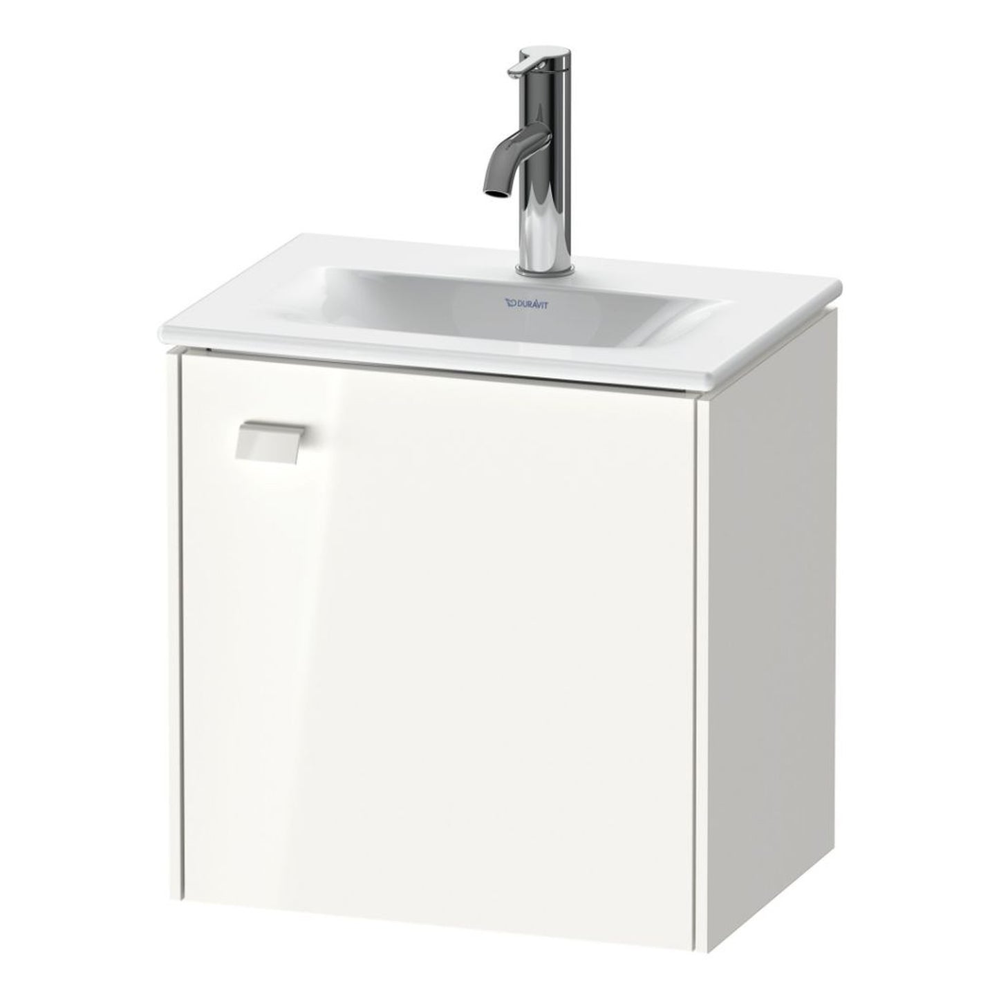Duravit Brioso BR4208 17" x 17" x 12" Wall-Mount Vanity Unit With Right Hinge One Door Cabinet in White High Gloss