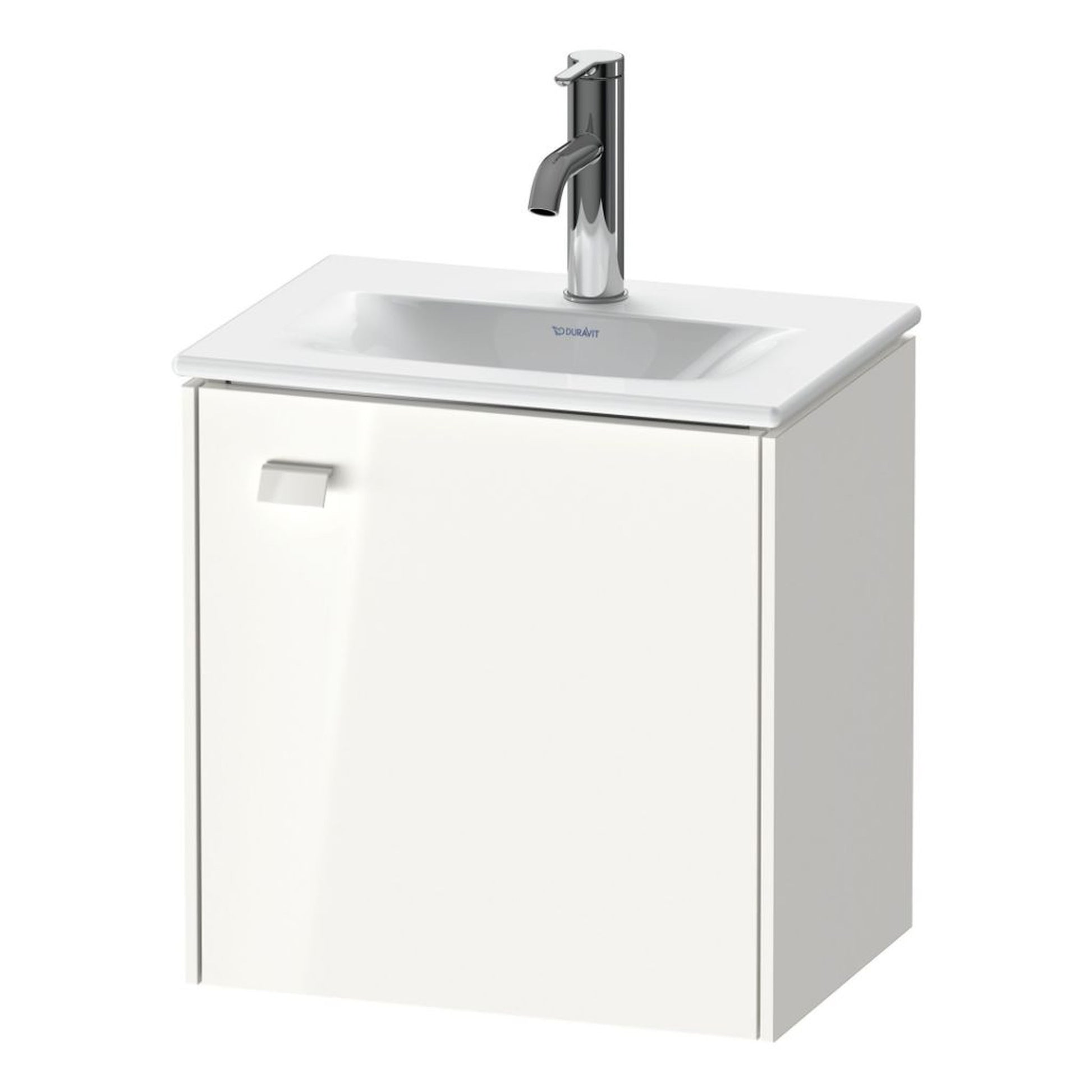 Duravit Brioso BR4208 17" x 17" x 12" Wall-Mount Vanity Unit With Right Hinge One Door Cabinet in White High Gloss