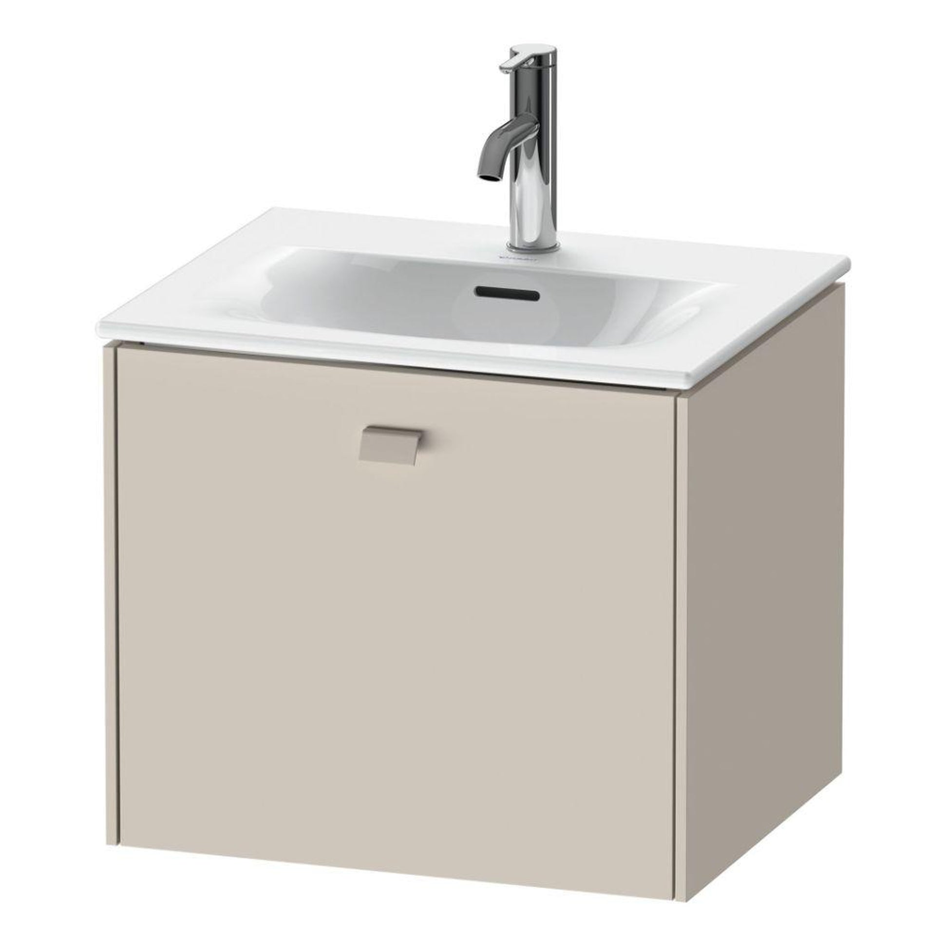 Duravit Brioso BR42090 20" x 17" x 16" One Drawer Wall-Mount Vanity Unit in Taupe